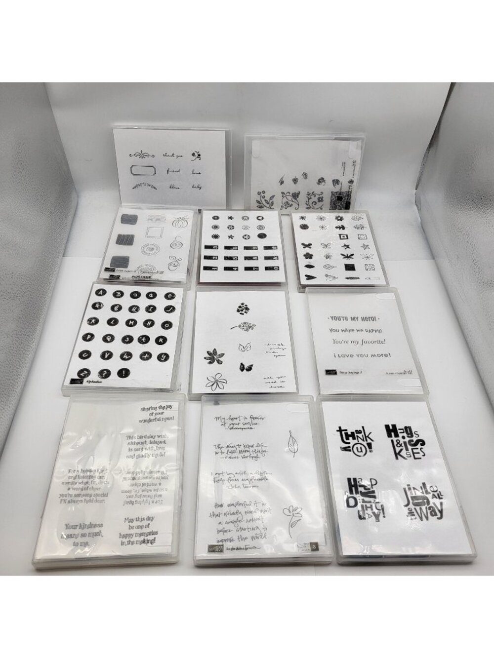 Vintage rubber stamp lot collection unmounted scrapbook stamps Lot 1